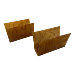 1980s Set Of Two Modernist Lucite Italian Magazine Stands