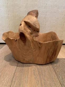 1980s Vintage Burl Wood Basket 16 1980s Vintage Burl Wood Basket -CHAIRISH Shop 1980s vintage burl wood basket 0294