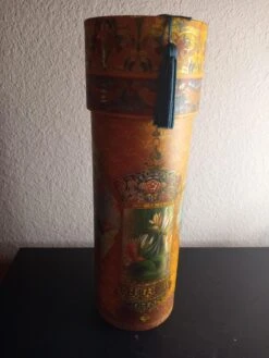 1990s Punch Studio Handpainted Gold Asian Motif Storage Tube -CHAIRISH Shop 1990s punch studio handpainted gold asian motif storage tube 4787