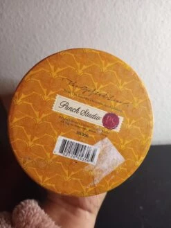 1990s Punch Studio Handpainted Gold Asian Motif Storage Tube -CHAIRISH Shop 1990s punch studio handpainted gold asian motif storage tube 5141