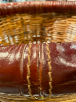 1990s Stiles Brothers For Bauer International Leather Trim Basket -CHAIRISH Shop 1990s stiles brothers for bauer international leather trim basket 3974