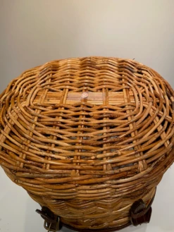 1990s Stiles Brothers For Bauer International Leather Trim Basket -CHAIRISH Shop 1990s stiles brothers for bauer international leather trim basket 8370