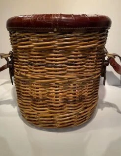 1990s Stiles Brothers For Bauer International Leather Trim Basket -CHAIRISH Shop 1990s stiles brothers for bauer international leather trim basket 9494