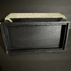1990s Vintage Carved Wood Box With Lid Gray White & Black 19 1990s Vintage Carved Wood Box With Lid Gray White & Black -CHAIRISH Shop 1990s vintage carved wood box with lid gray white and black 1139
