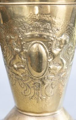 19th C. French Heraldic Hammered Brass Repoussé Grape Hod Umbrella Stand -CHAIRISH Shop 19th c french heraldic hammered brass repousse grape hod umbrella stand 9349