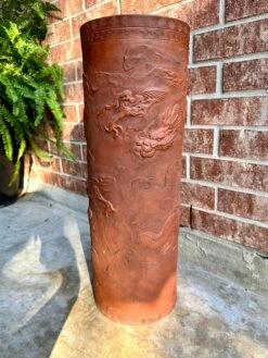 19th Century Antique China Dragonware Tokoname Yixing Stoneware Zisha Clay Dragon Handmade Umbrella Stand -CHAIRISH Shop 19th century antique china dragonware tokoname yixing stoneware zisha clay dragon handmade umbrella stand 1321