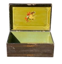 19th Century Antique Folk Art Painted Document Box Depicting Native American War Chief -CHAIRISH Shop 19th century antique folk art painted document box depicting native american war chief 6044