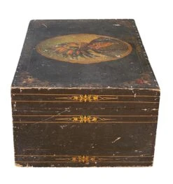 19th Century Antique Folk Art Painted Document Box Depicting Native American War Chief -CHAIRISH Shop 19th century antique folk art painted document box depicting native american war chief 8689