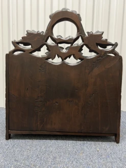 19th Century Antique German Or Swiss Black Forest Hand Carved 3 Section Foliate Canterbury With Handle -CHAIRISH Shop 19th century antique german or swiss black forest hand carved 3 section foliate canterbury with handle 3511