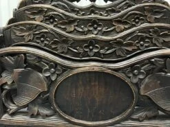 19th Century Antique German Or Swiss Black Forest Hand Carved 3 Section Foliate Canterbury With Handle -CHAIRISH Shop 19th century antique german or swiss black forest hand carved 3 section foliate canterbury with handle 9868