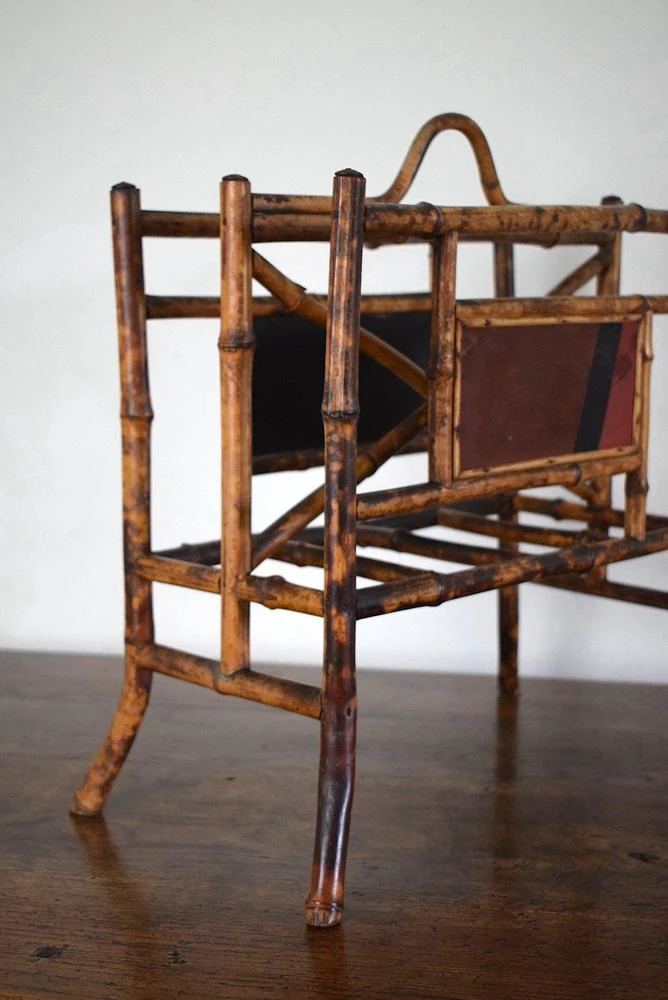 19th Century Chinoiserie Bamboo Magazine Rack 10 19th Century Chinoiserie Bamboo Magazine Rack - Image 8