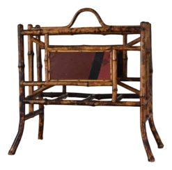19th Century Chinoiserie Bamboo Magazine Rack