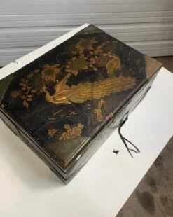 19th Century English Chinoiserie Decorated Lap Desk -CHAIRISH Shop 19th century english chinoiserie decorated lap desk 0054