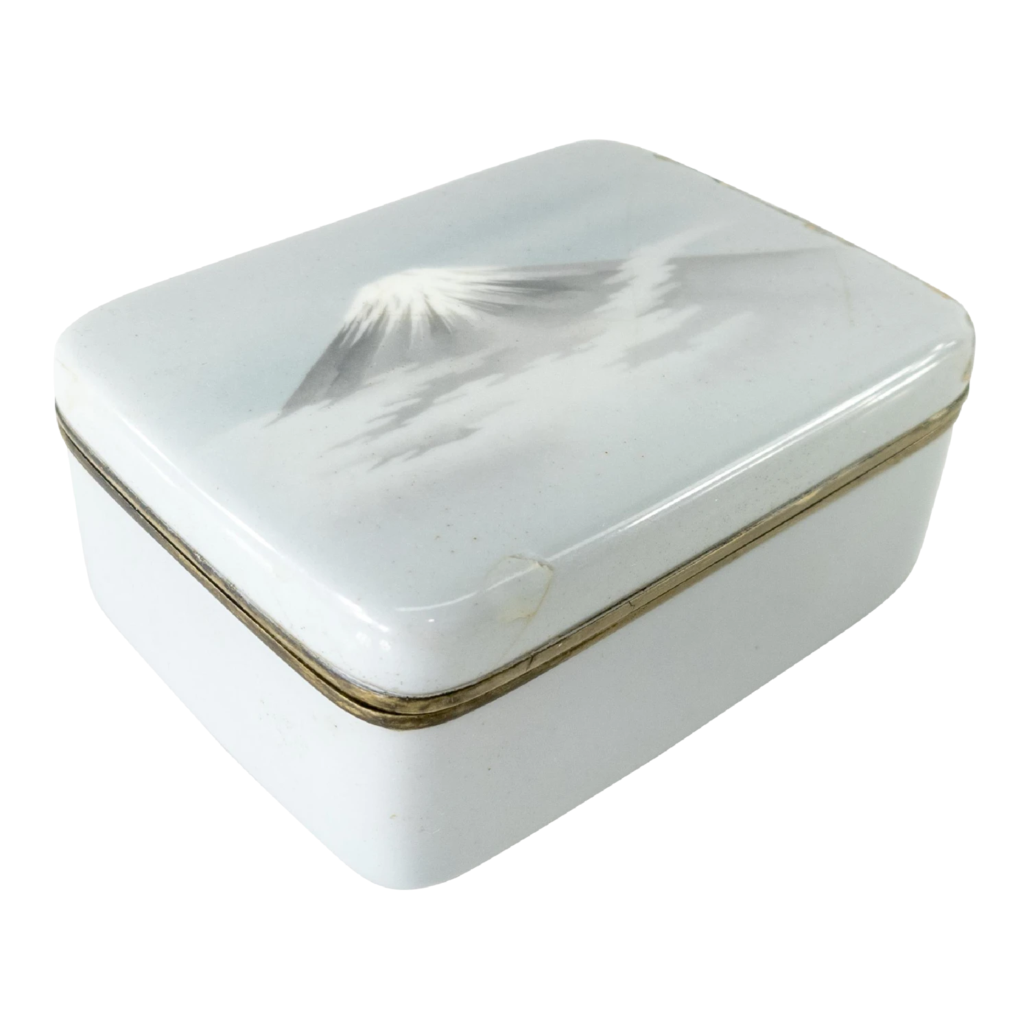 19th Century Japanese Wireless Cloisonne Enamel Box With Mt. Fuji By Ando 3 19th Century Japanese Wireless Cloisonne Enamel Box With Mt. Fuji By Ando