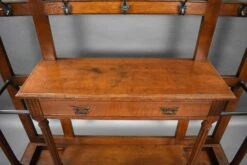 19th Century Victorian Arts & Crafts Oak Hallstand -CHAIRISH Shop 19th century victorian arts and crafts oak hallstand 4639