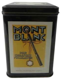 Advertising Tin Can From Montblanc, 1960s