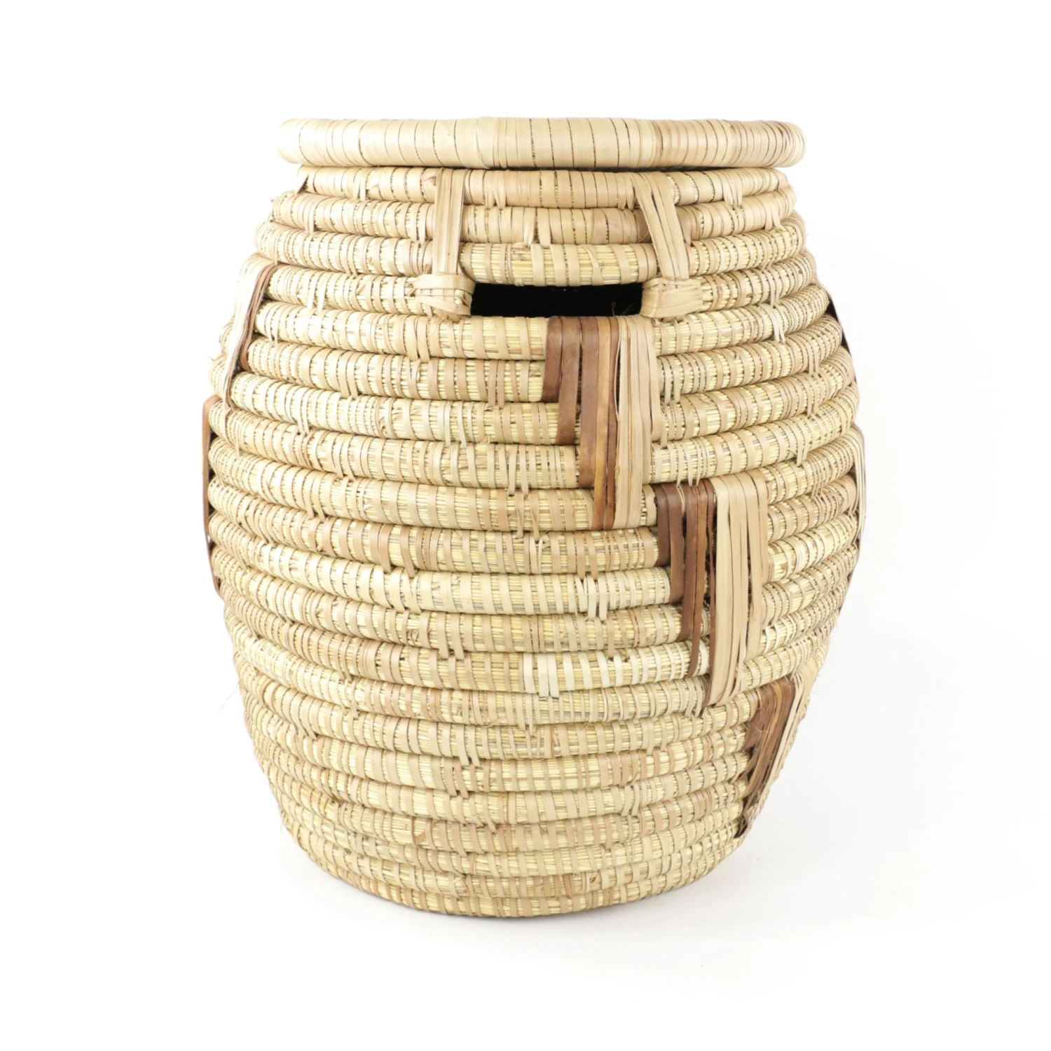 African Lidded Coiled Basket 6 African Lidded Coiled Basket - Image 4