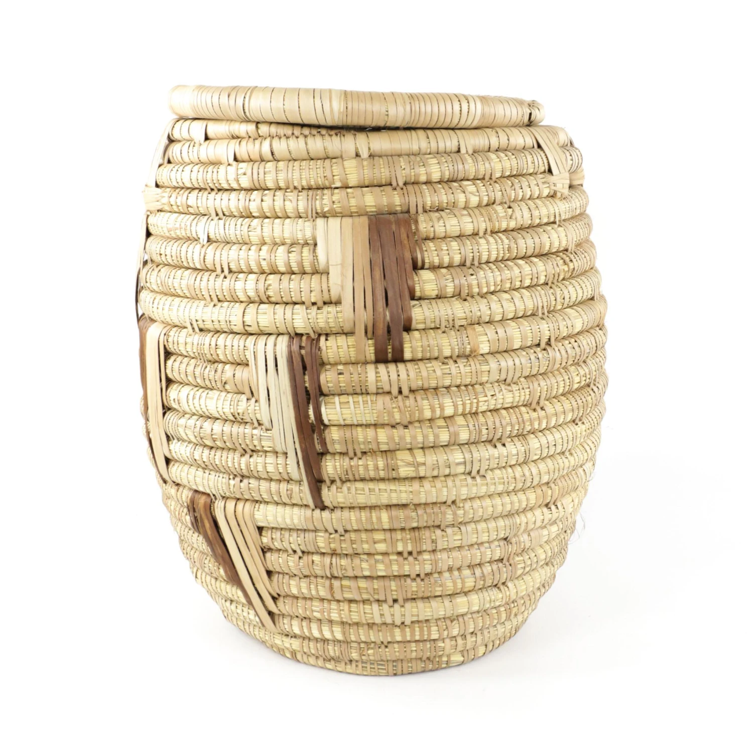 African Lidded Coiled Basket 4 African Lidded Coiled Basket - Image 2