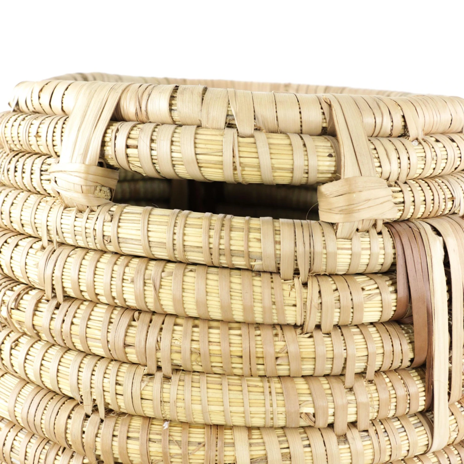 African Lidded Coiled Basket 10 African Lidded Coiled Basket - Image 8