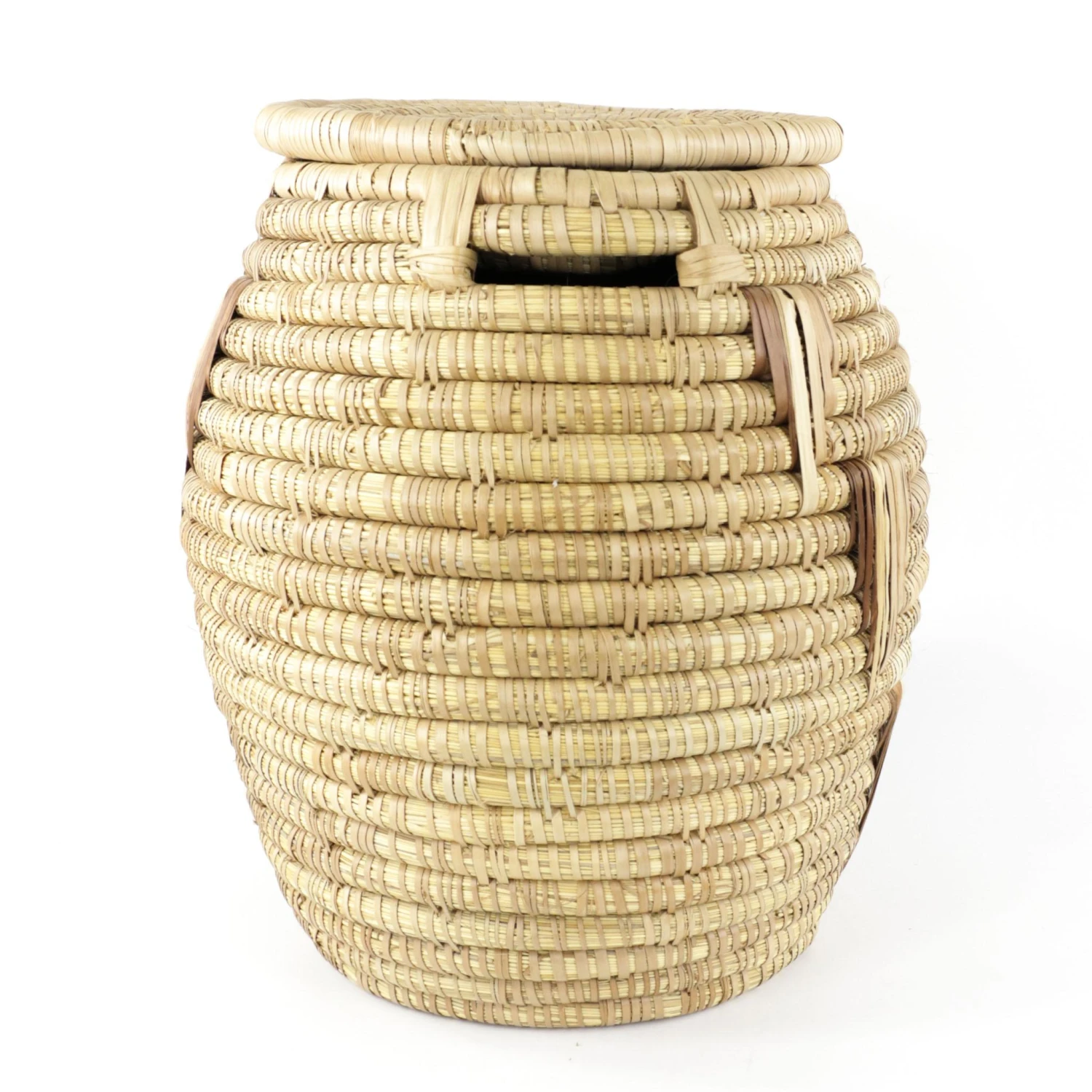 African Lidded Coiled Basket 5 African Lidded Coiled Basket - Image 3