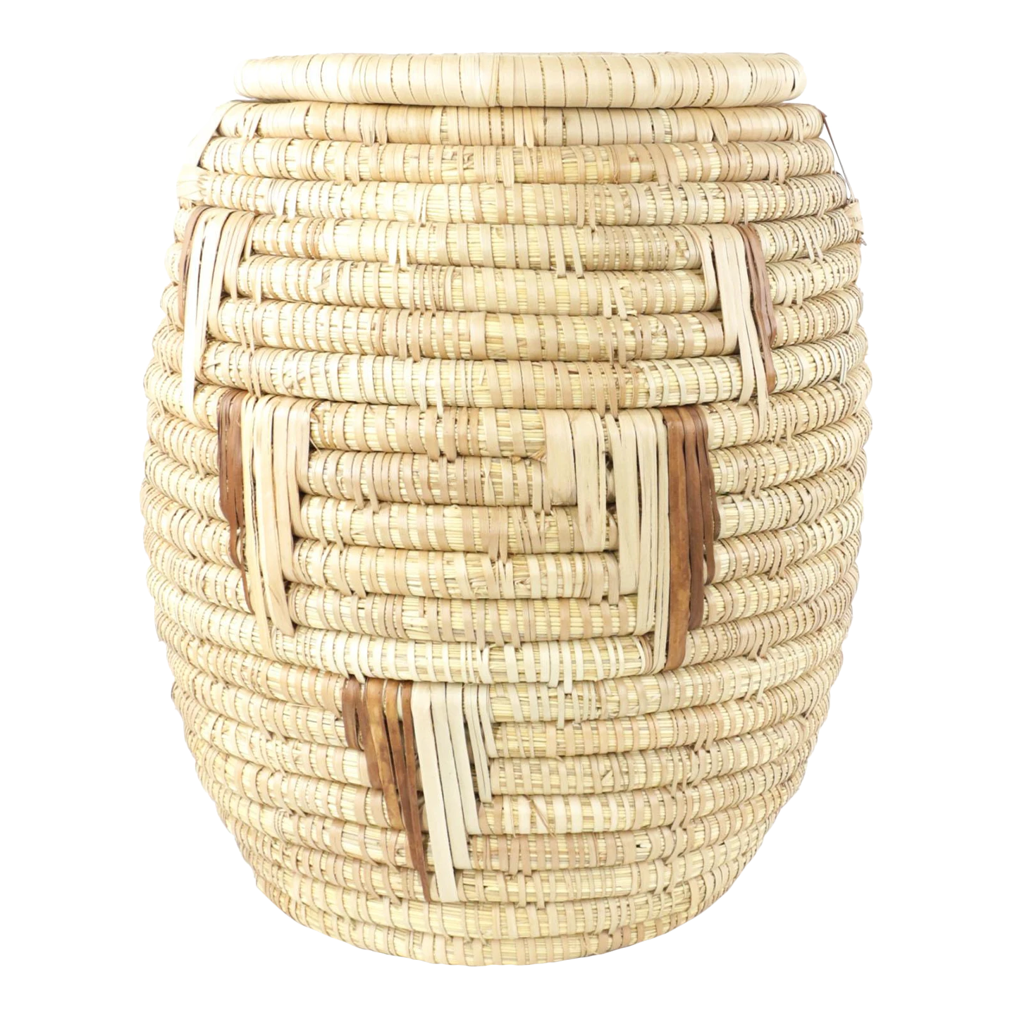 African Lidded Coiled Basket 3 African Lidded Coiled Basket
