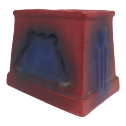 American Van Briggle Pottery Mulberry And Blue Glazed Desk Brochure Holder