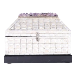 Amethyst And Mother Of Pearl Lidded Box By Antony Redmile