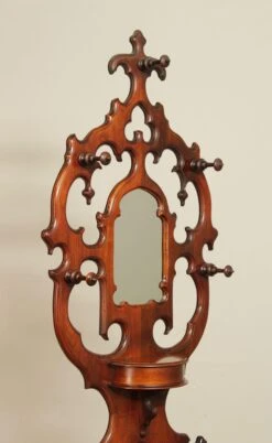 Antique 19th C. Victorian Walnut Hall Tree With Mirror -CHAIRISH Shop antique 19th c victorian walnut hall tree with mirror 5151