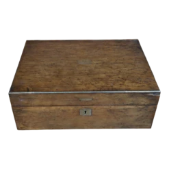 Antique 19th Century Victorian Birdseye Maple Traveling Writing Slope Box