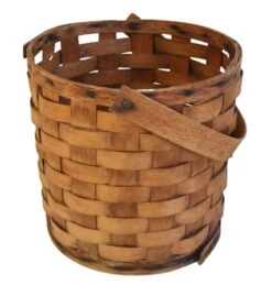 Antique 19th-Century Woven Wood Splint Gathering Basket With Handle 15 Antique 19th-Century Woven Wood Splint Gathering Basket With Handle -CHAIRISH Shop antique 19th century woven wood splint gathering basket with handle 0112