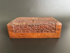 Antique Anglo-Indian Kashmir Walnut Wood Carving Floral Trinket - Jewelry Box -CHAIRISH Shop antique anglo indian kashmir walnut wood carving floral trinket jewelry box 9305
