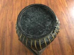 Antique Asian Rice Basket With Wooden Base -CHAIRISH Shop antique asian rice basket with wooden base 4191