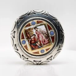 Antique Austrian Silver & Enamel Snuff Or Patch Box -CHAIRISH Shop antique austrian silver and enamel snuff or patch box 3464