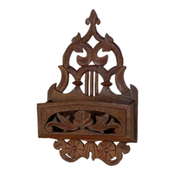 Antique Carved French Wall-Mounted Letter Holder