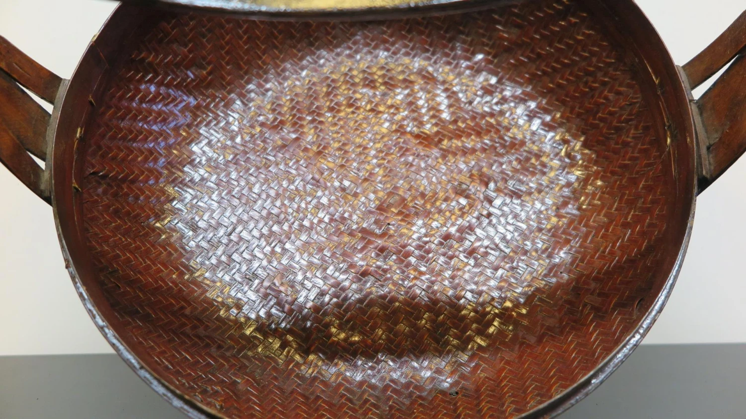 Antique Chinese Bamboo & Rattan Basket 10 Antique Chinese Bamboo & Rattan Basket - Image 8