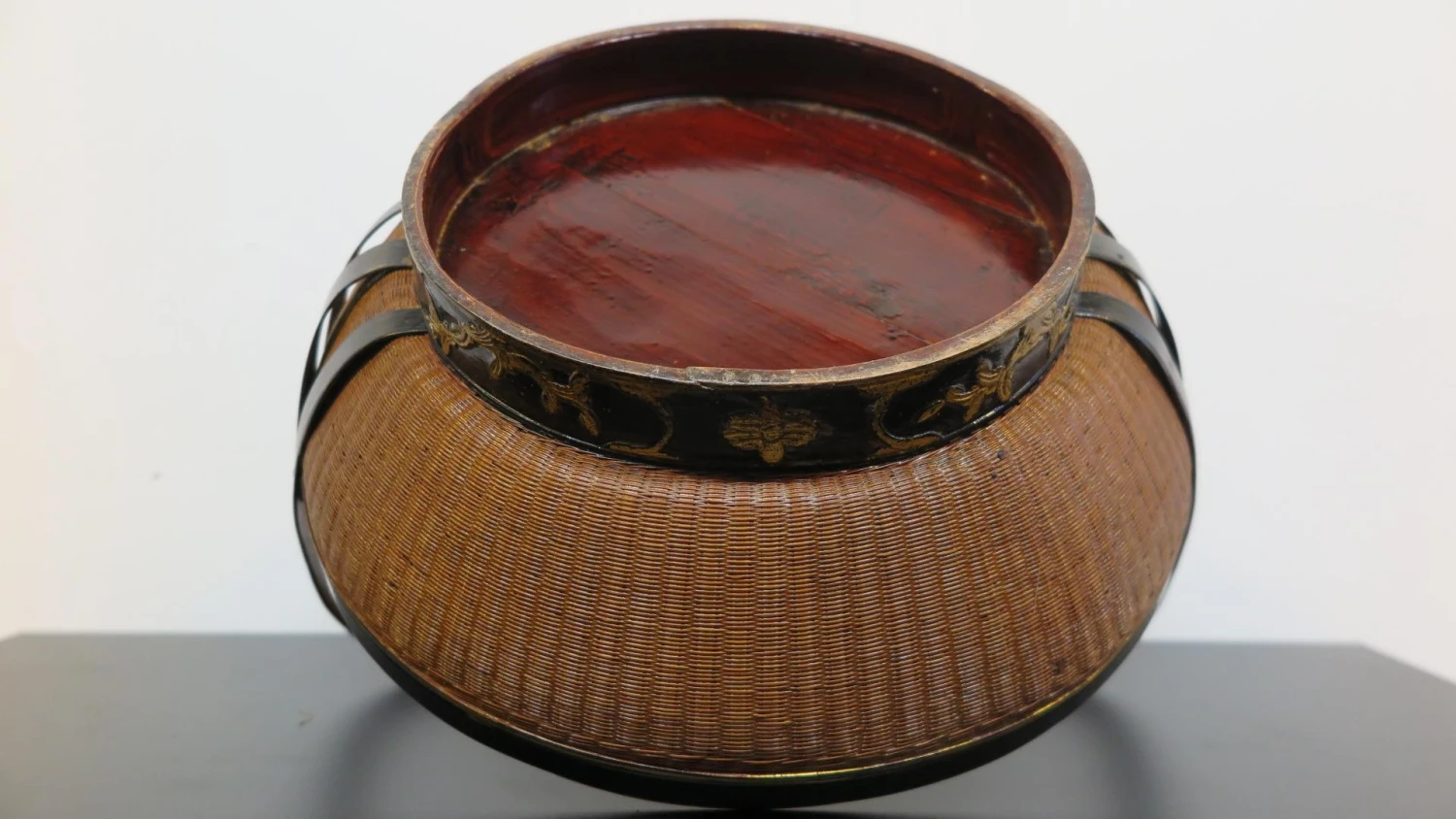 Antique Chinese Bamboo & Rattan Basket 12 Antique Chinese Bamboo & Rattan Basket - Image 10