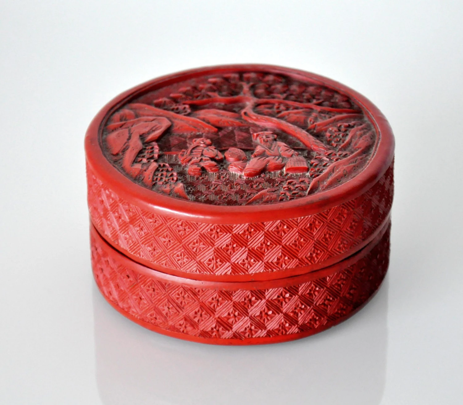 Antique Chinese Cinnabar Box 6 Antique Chinese Cinnabar Box - Image 4