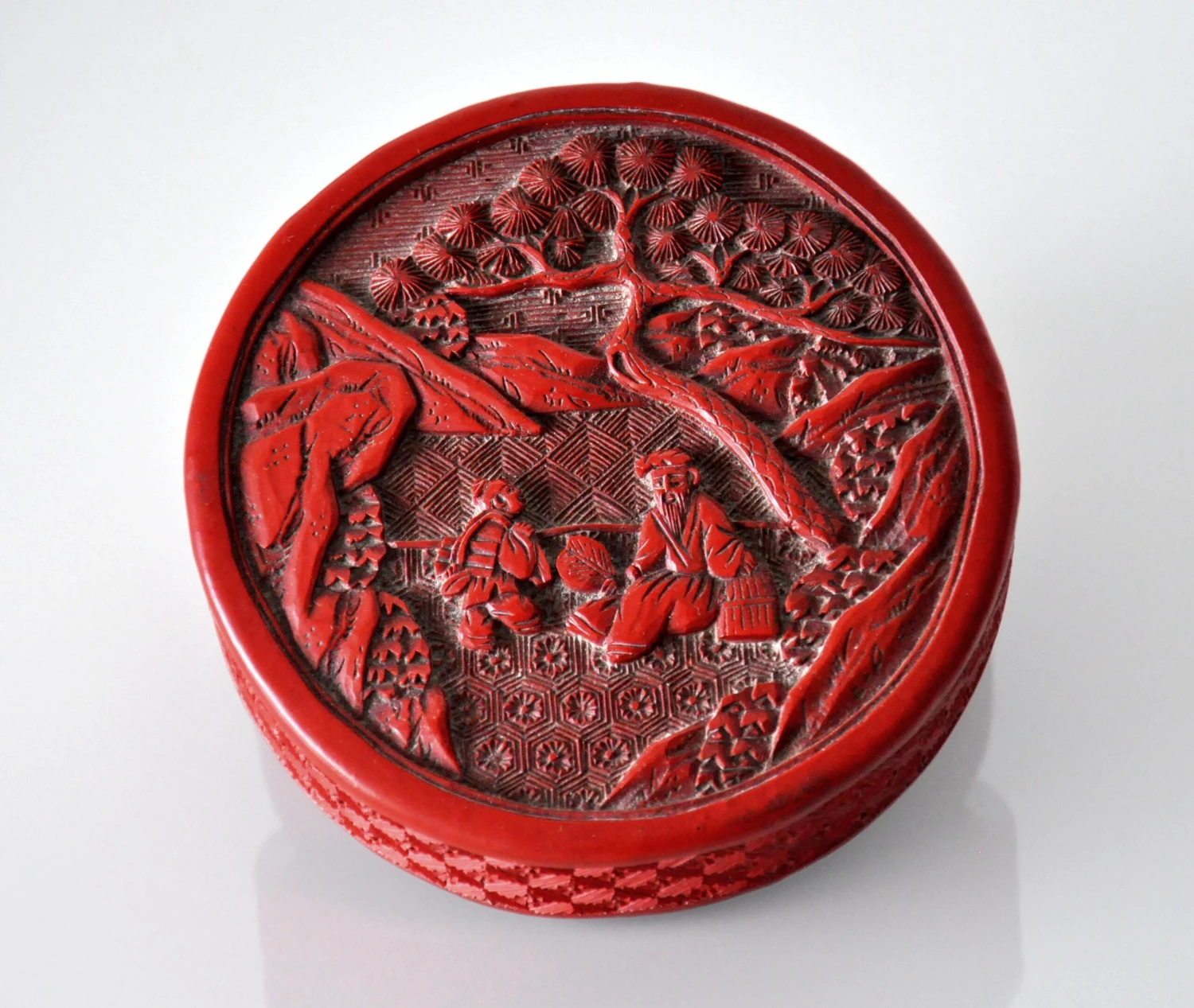 Antique Chinese Cinnabar Box 8 Antique Chinese Cinnabar Box - Image 6