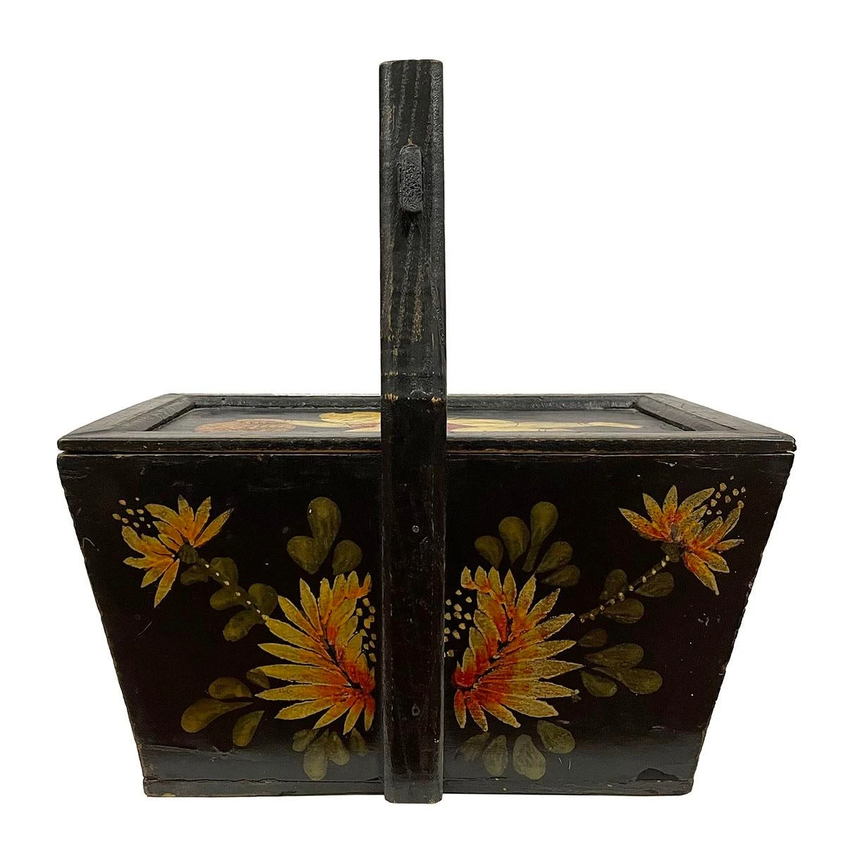 Antique, Chinese Hand Painted Meal Delivery And Lunch Box 4 Antique, Chinese Hand Painted Meal Delivery And Lunch Box - Image 2
