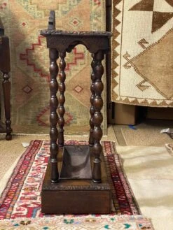 Antique Circa 1860 English Bobbin Twist Carved Stick Stand -CHAIRISH Shop antique circa 1860 english bobbin twist carved stick stand 9285