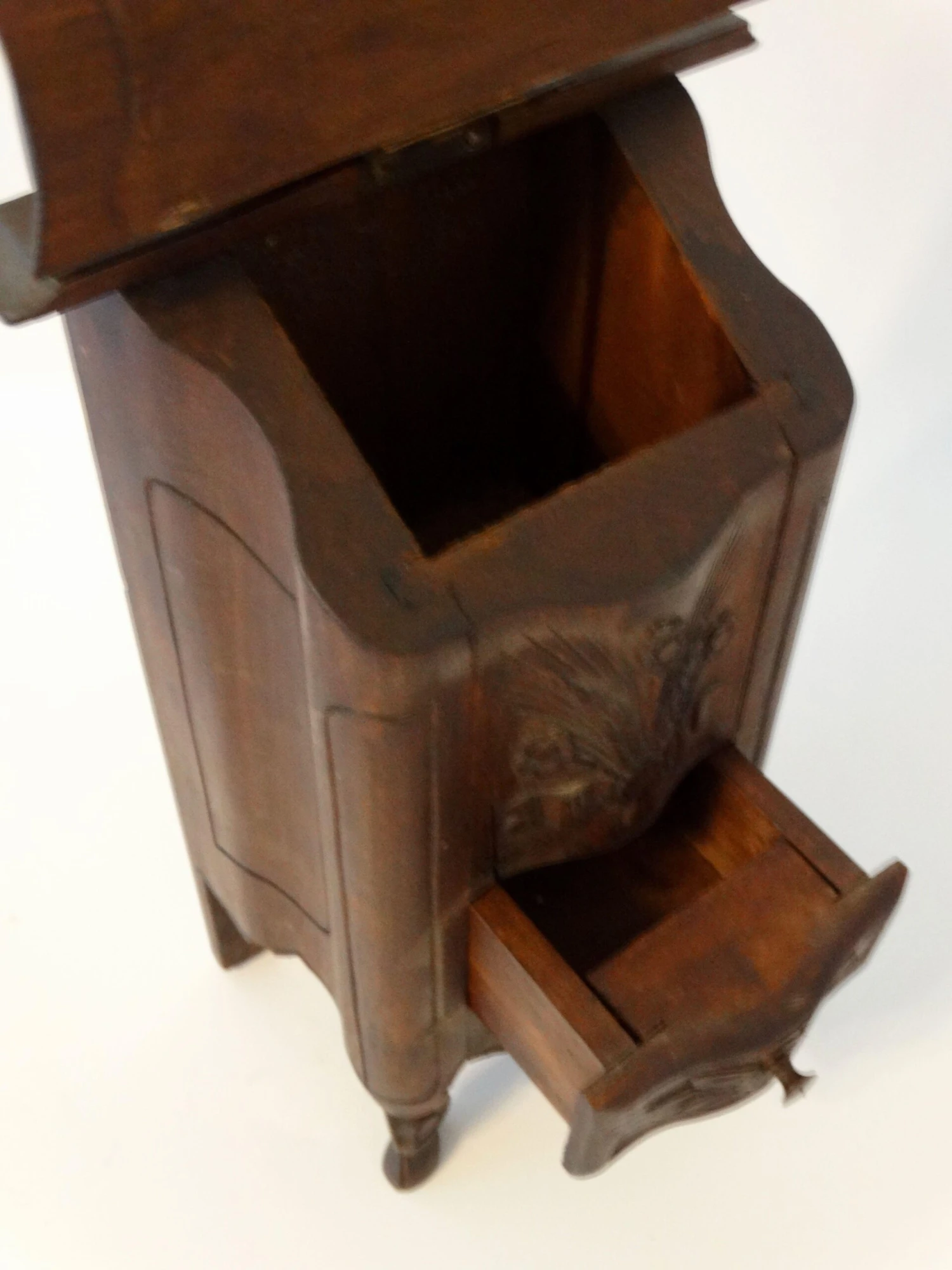 Antique Diminutive French Salt Box Table Cabinet Boite à Sel 8 Antique Diminutive French Salt Box Table Cabinet Boite à Sel - Image 6