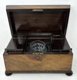 Antique English Double Tea Caddy Box In Rosewood From Gillows Of Lancaster, 19th Century -CHAIRISH Shop antique english double tea caddy box in rosewood from gillows of lancaster 19th century 2286