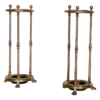 Antique English Stick Stands In Brass, Set Of 2
