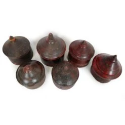 Antique India Wood Tikka Box -CHAIRISH Shop antique india wood tikka box 4947