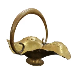 Antique Italian Brass Basket With Handle -CHAIRISH Shop antique italian brass basket with handle 5627