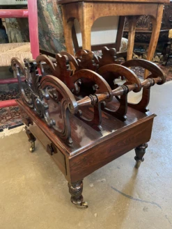 Antique Mahogany Regency Style Canterbury Magazine Rack -CHAIRISH Shop antique mahogany regency style canterbury magazine rack 0122