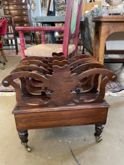 Antique Mahogany Regency Style Canterbury Magazine Rack -CHAIRISH Shop antique mahogany regency style canterbury magazine rack 0199