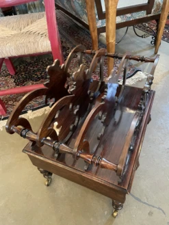 Antique Mahogany Regency Style Canterbury Magazine Rack -CHAIRISH Shop antique mahogany regency style canterbury magazine rack 2053