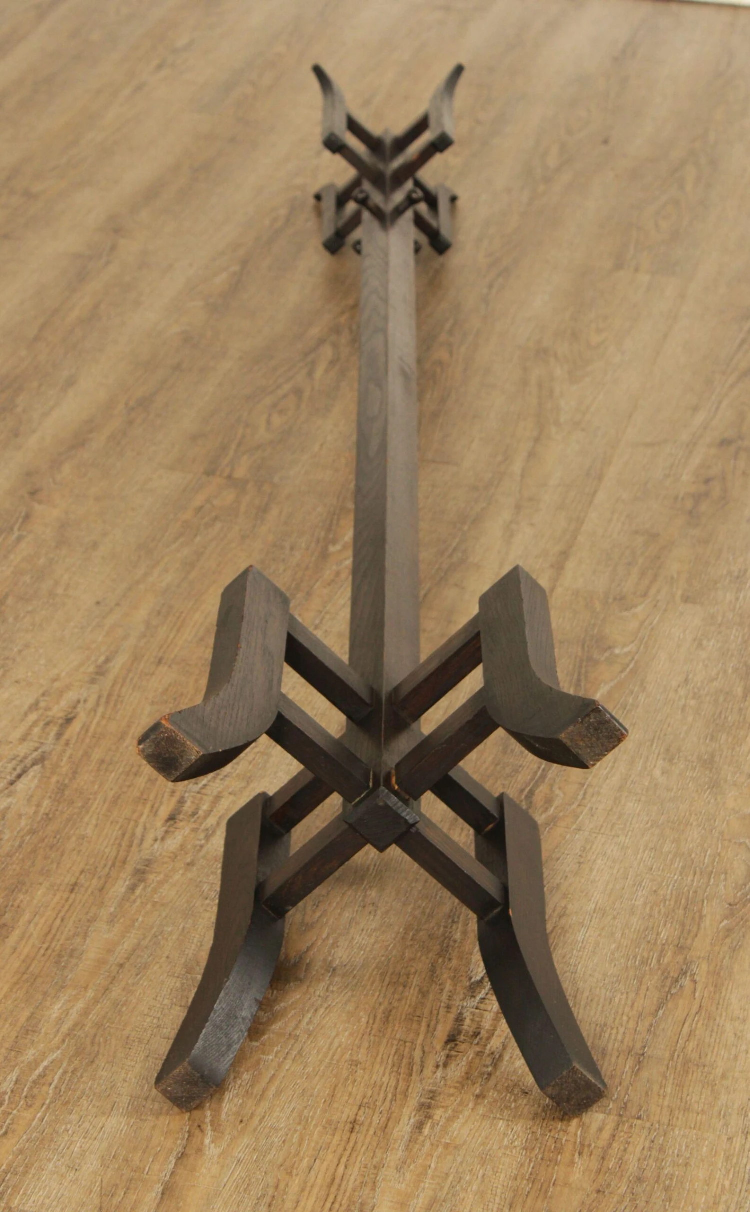 Antique Mission Oak Coat Rack 10 Antique Mission Oak Coat Rack - Image 8