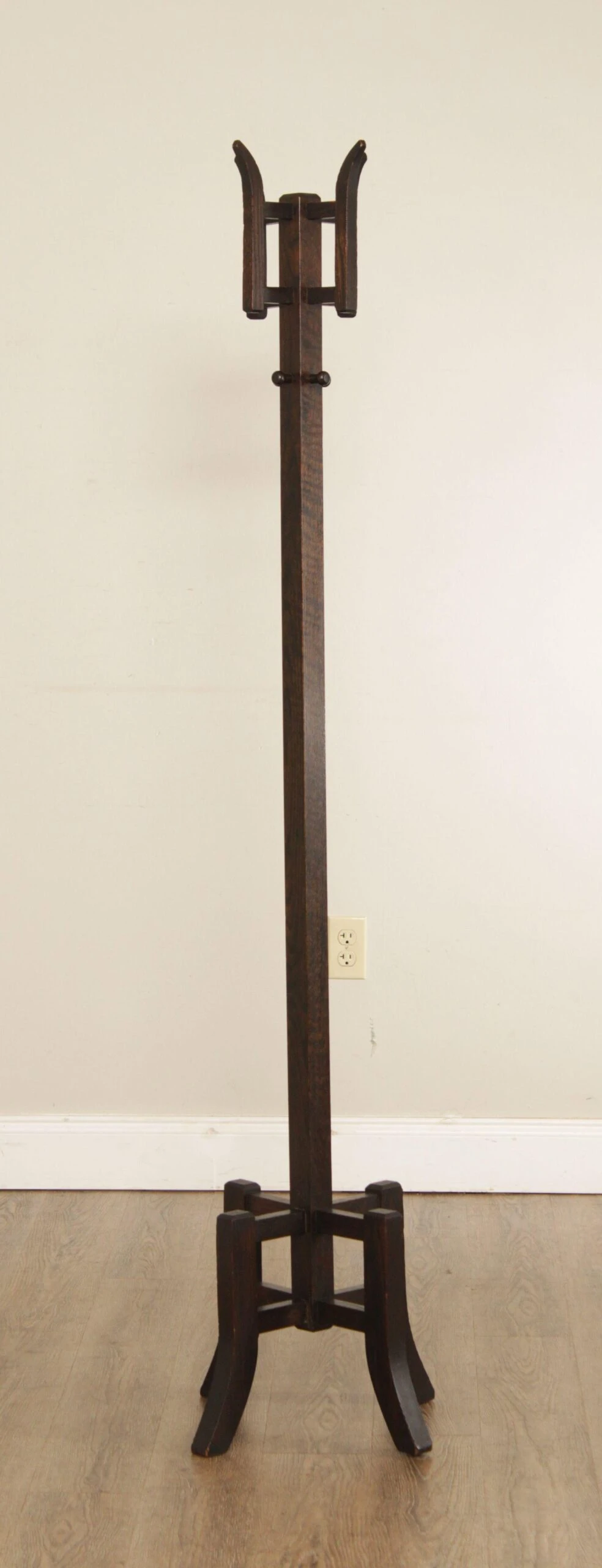Antique Mission Oak Coat Rack 11 Antique Mission Oak Coat Rack - Image 9